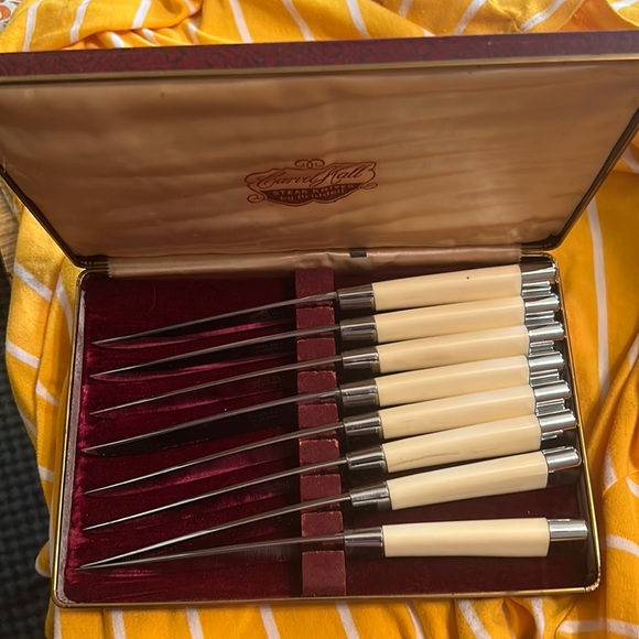 Briddell Kitchen Vintage Cutlery Steak Knives Set With Original Box